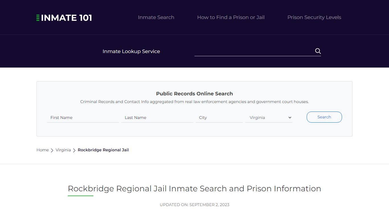 Rockbridge Regional Jail Inmate Search and Prison Information